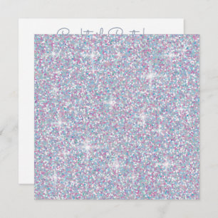 Invitation White iridescent brillant