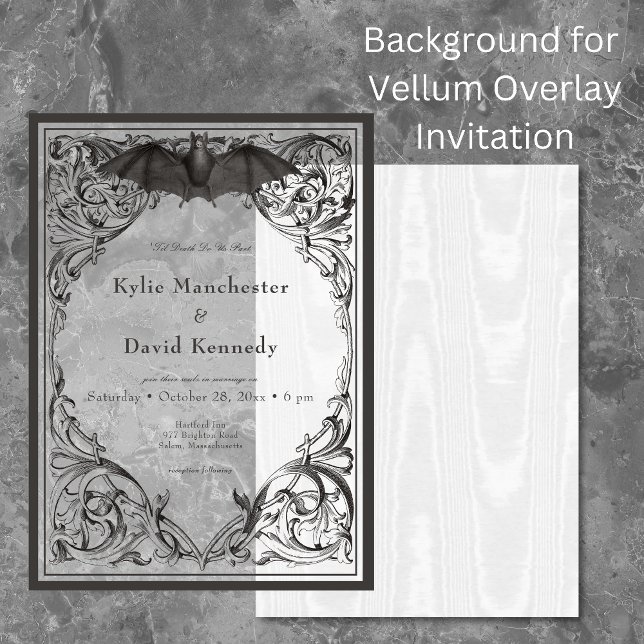 Invitation White Moire Taffeta Satin Arrière - plan (Créateur téléchargé)