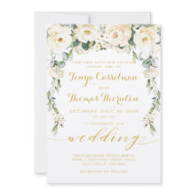 White Peony Epiphany Mariage Gold Calligraphie