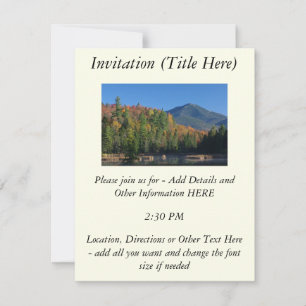 Invitation Whiteface Mountain sur Little Cherrypatch Pond