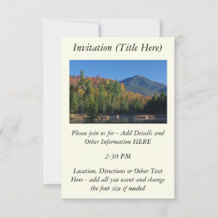 Invitation Whiteface Mountain sur Little Cherrypatch Pond