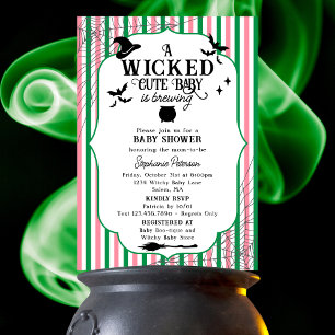 Invitation Wicked Cute Baby organise une baby shower Hallowee