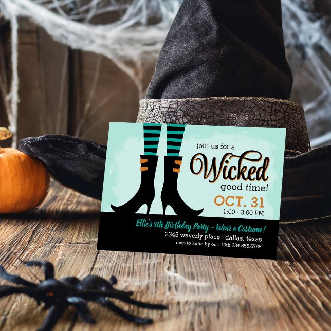 Invitation Wicked Witch Anniversaire de enfant Costume Party (Créateur téléchargé)