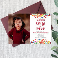 Wild and Five Fleur sauvage Cinquième fête d'anniv