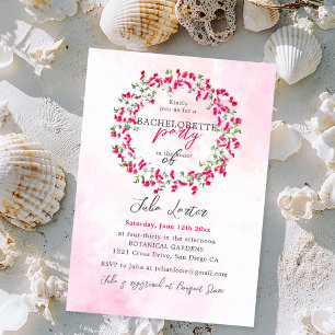 Invitation Wild Bougainvillea Tropical Bachelorette Party