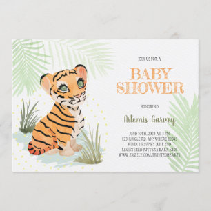 Invitation Wild & Free - Jungle Tiger Baby shower