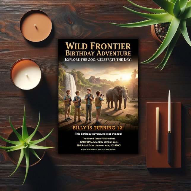 Invitation Wild Frontier Birthday Party (Créateur téléchargé)
