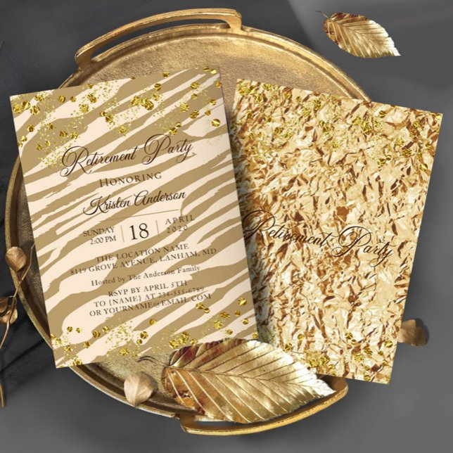 Invitation Wild Modern Chic Retraite Party (Créateur téléchargé)