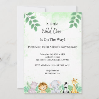 Invitation Wild One Baby shower