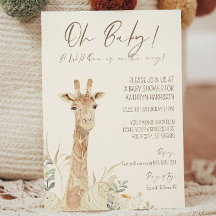 Wild One Giraffe Daisy Floral Genre Neutre Bébé