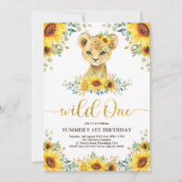 Wild One Lion Cub Tournesol Vert 1er anniversaire