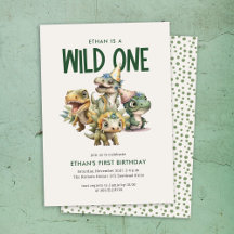Wild One mignonne Dinosaur Première fête d'anniver
