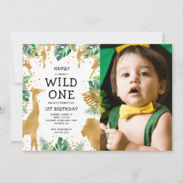 Invitation Wild One Photo Safari 1er anniversaire