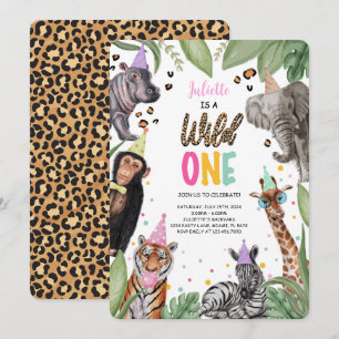 Invitation Wild One Safari 1er anniversaire