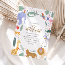 Wild One Safari Animaux 1er anniversaire