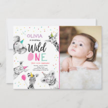 Wild One Safari Party Animaux Fille premier annive