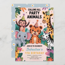 Wild Safari Animals Birthday