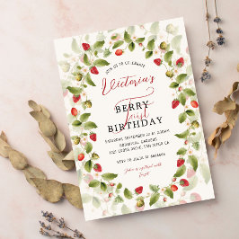 INVITATION WILD STRAWBERRY SWEET BABY BIRTHDAY