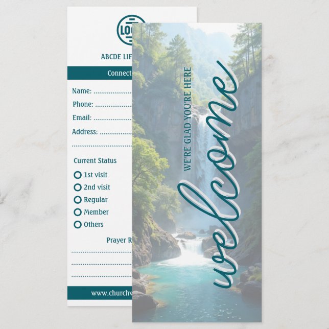 Invitation Wild & Welcome Church Connection Card (Devant / Derrière)