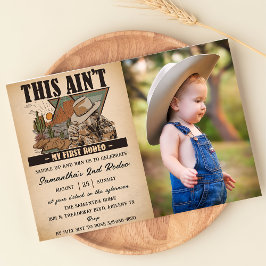Invitation Wild West Anniversaire Western Cowboy Photo d'anni