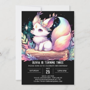 Invitation Wild Whimsical Fox Anniversaire numérique