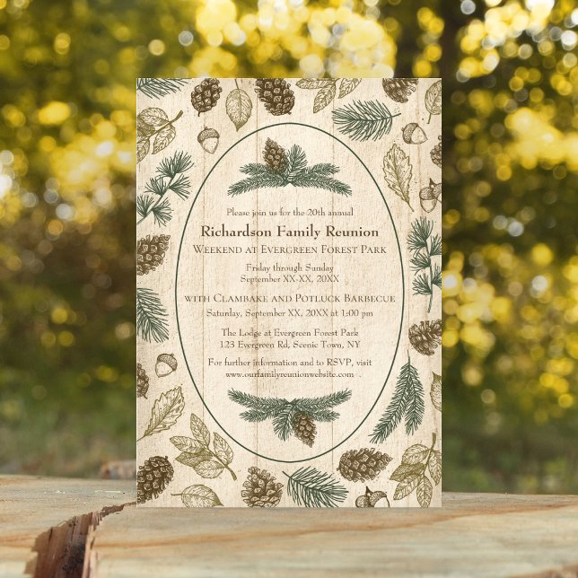 Invitation Wilderness Camping Famille Réunion Jamboree BBQ (Créateur téléchargé)