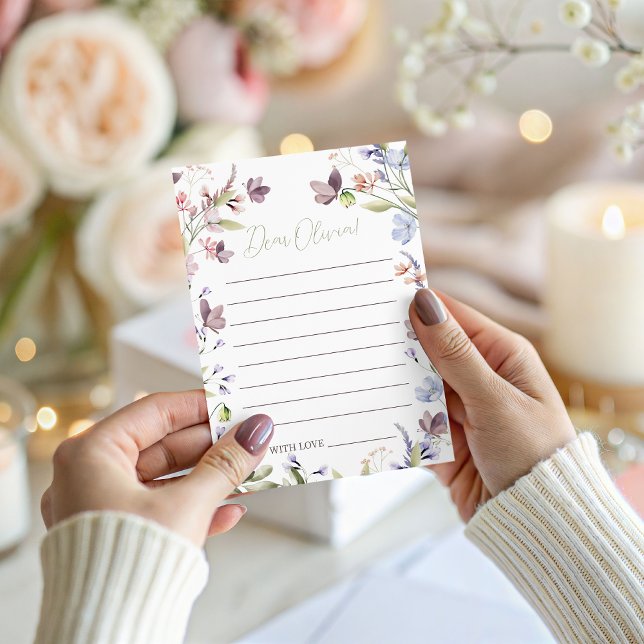 Invitation Wildflower Birthday Time Capsule Card (Créateur téléchargé)