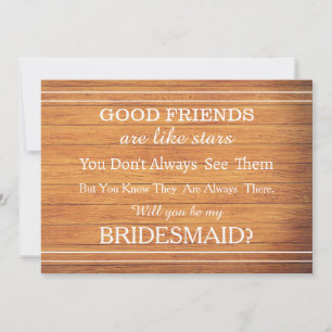 Invitation Will you be my bridesmaid?