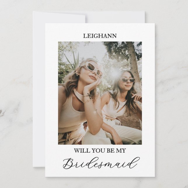 Invitation Will You Be My Bridesmaid Bridesmaid Proposal Card (Devant)