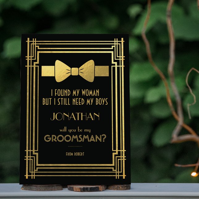 Invitation Will You Be My Groomsman | Great Gatsby Groomsmen (Créateur téléchargé)