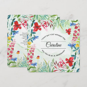 Invitation Will you be my Jr. Bridesmaid? Wild Meadow Invite