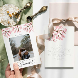 Invitation Will you be our Officiant Photo Cherry Blossoms