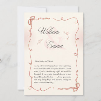 Invitation "William & Emma's Heartfelt wedding Card 
