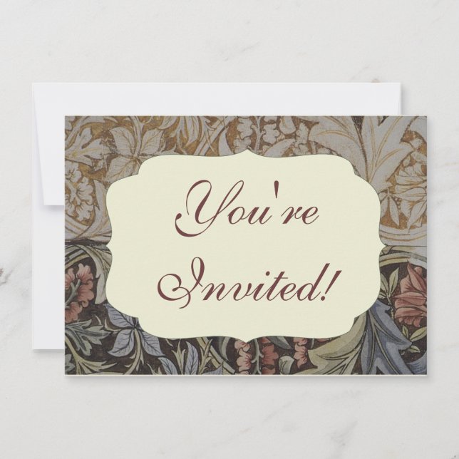 Invitation William Morris Bluebell Tapestry Design (Devant)
