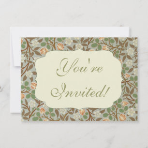 Invitation William Morris Clover Fleur botanique