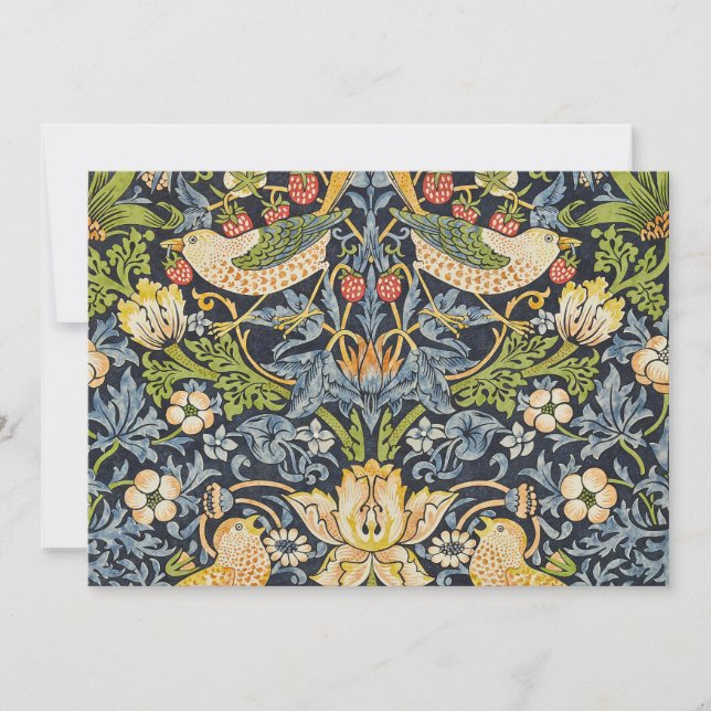 Invitation William Morris - Fraise Thief Motif Floral (Devant)