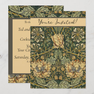 Invitation William Morris Honeysuckie Vert Jaune