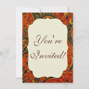 Invitation William Morris India Rouge Floral Vintage Classiqu