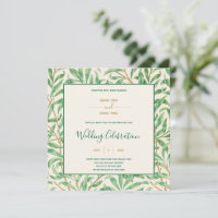 William Morris mariage motif vert à feuilles