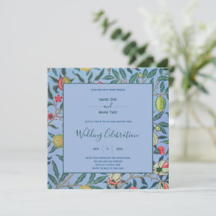 Invitation William Morris motif botanique mariage