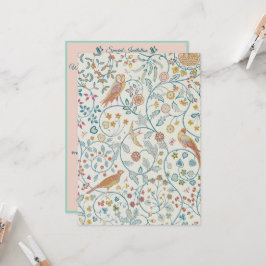Invitation William Morris - Papier peint de la Chouette et de
