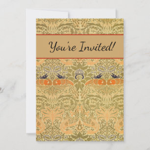 Invitation William Morris Peacock & Dragon Arts & Artisanat