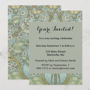 Invitation William Morris Spring Thicket : Floral antique