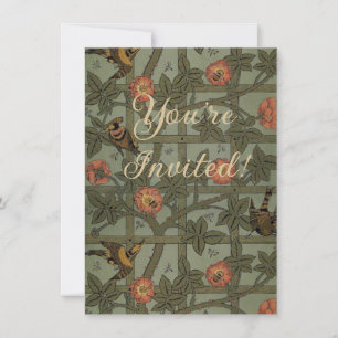 Invitation William Morris Trellis Wallpaper Art
