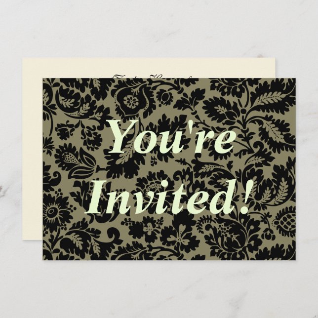 Invitation William Morris Venetian Damask Brocade (Devant / Derrière)