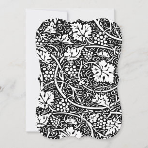 Invitation William Morris Vin de raisin noir blanc