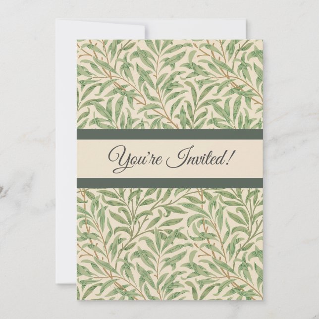 Invitation William Morris Willow Bough Garden Flower Classic (Devant)