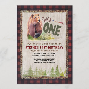 Invitation WILUN Oear Lumberjack Aventure Anniversaire