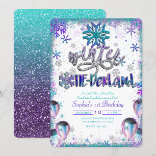 Invitation Winder One derland Wonderland 1er anniversaire fêt