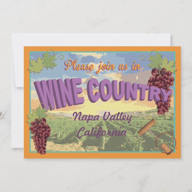 Invitation Wine Country Getaway Bachelorette Weekend Invitati (Devant)